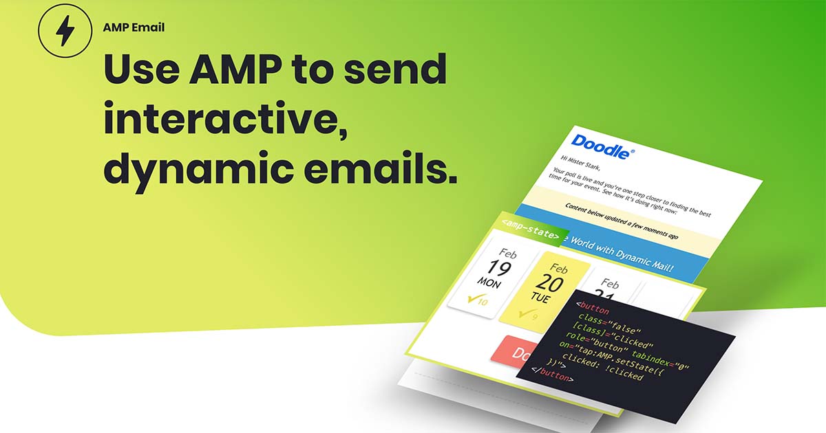 A screen capture from the AMP Email website.