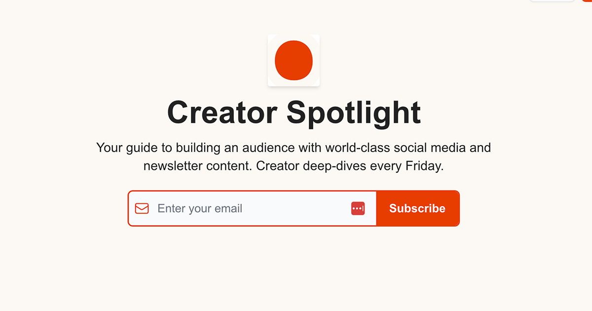 A screen capture from the Creator Spotlight landing page.