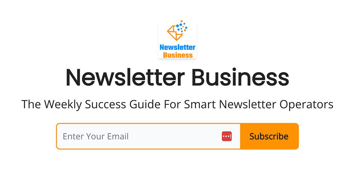 A screen capture from the Newsletter Business landing page.