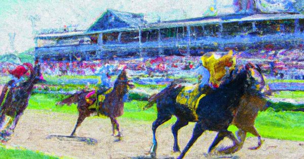 An AI-generated image representing the Kentucky Derby.